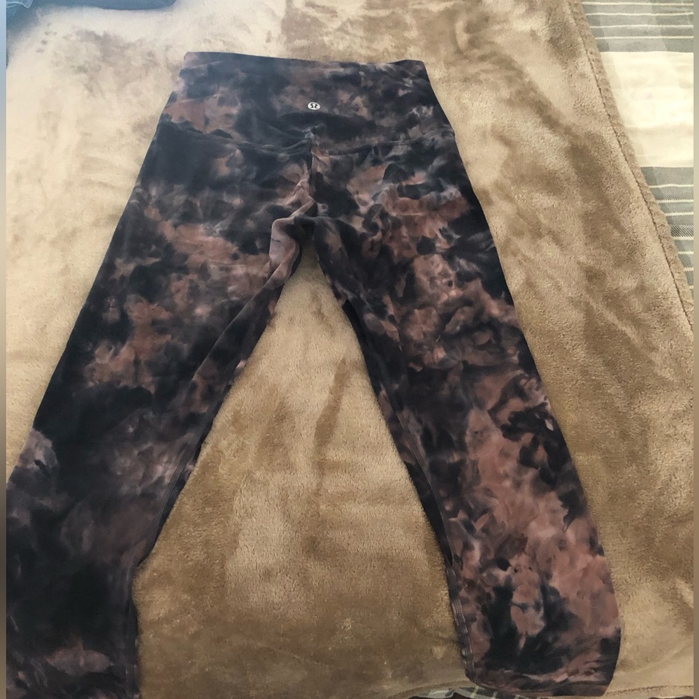 lululemon athletica Black & Brown Tie-Dye Leggings